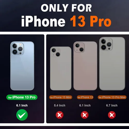 Miniatura 2 de SHIELDON Funda para iPhone 13 Pro 5G, funda de piel auténtica tipo cartera con bloqueo RFID, tarjetero de crédito, soporte magnético a prueba