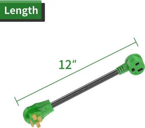 Miniatura 3 de RVGUARD Cable adaptador para soldador de 12 pulgadas, NEMA 14-50P a 6-50R, adaptador de soldador de 50 amperios, verde