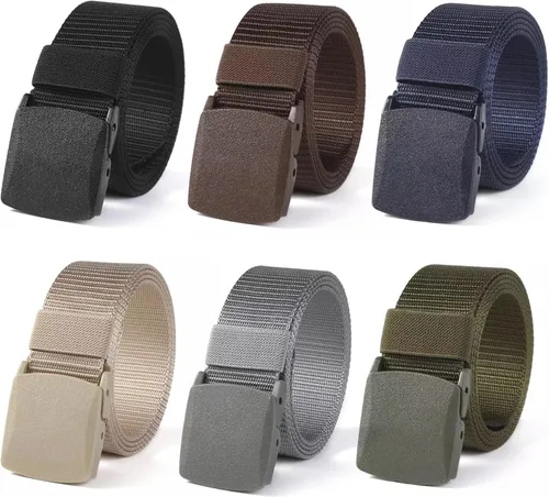 Miniatura 4 de CRAFTMEMORE Cinturón de nylon táctico de la web, 1,5 pulgadas de ancho, estilo militar con la hebilla plástica SPB7