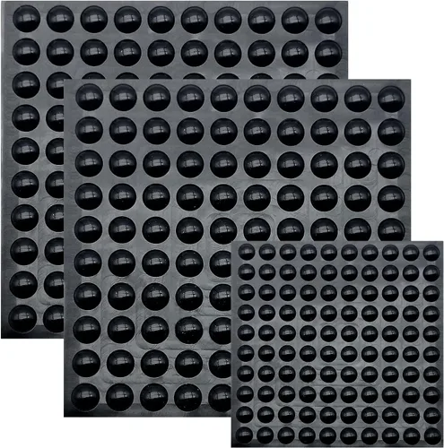 Miniatura 9 de Paquete combinado de 256 piezas de topes protectores adhesivos transparentes, 2 tamaños, círculo plano, autoadhesivos para amortiguar el sonido