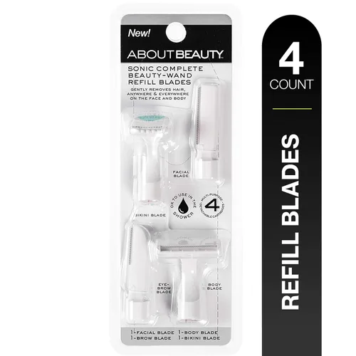 Miniatura 2 de Acerca de Beauty Sonic Complete Beauty-Wand - Cuchillas de repuesto para exfoliación, paquete de 4 – Facial, Bikini, cejas y uso corporal