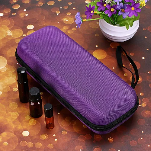 Miniatura 8 de Hipiwe Estuche organizador de aceites esenciales de EVA para 20 botellas de 0.2 onzas líquidas y 0.3 onzas líquidas, botellas estándar y rodantes