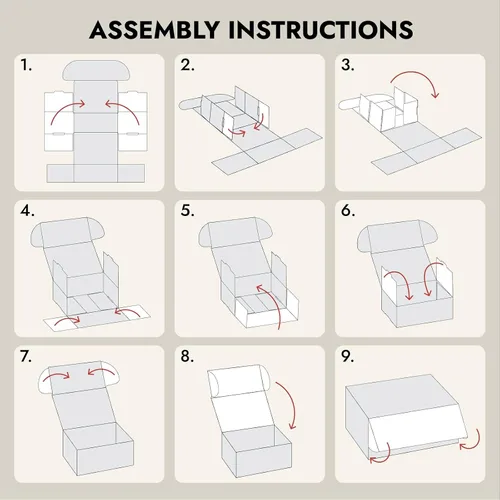 Miniatura 6 de Stockroom Plus Buzón de correo – Paquete de 50 cajas de cartón corrugado blanco, 4 x 3 x 2 pulgadas, cajas plegables para tarjetas de visita