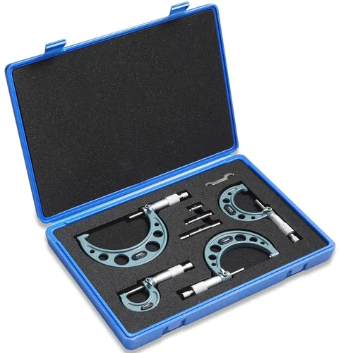 Miniatura 10 de REXBETI Micrómetro digital, herramientas de medición profesionales en pulgadas/métricas de 0.00005"/0.001 mm, calibre de grosor de resolución, funda