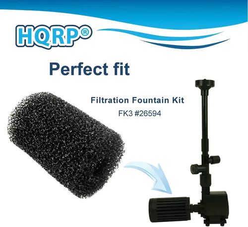 Miniatura 3 de HQRP Paquete de 4 prefiltros de espuma compatibles con Tetra 19016 FK3 Bomba de jardín de agua Kit de fuente de filtración 26594 FK-3 Tetra-Pond