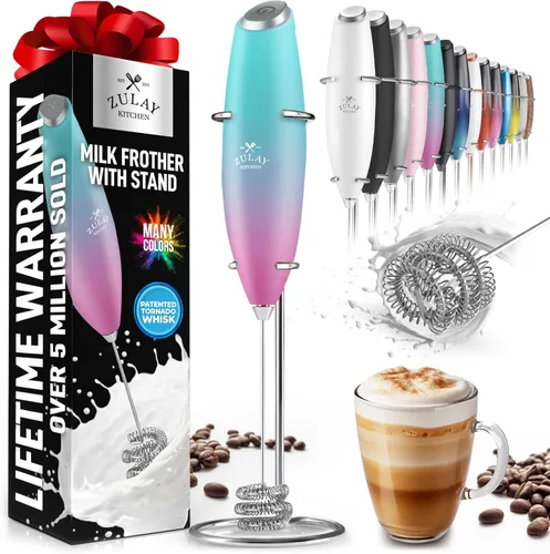 Miniatura 69 de Zulay Kitchen - Batidor eléctrico de mano para café, lattes, capuchinos, matcha y chocolate caliente, mezclador portátil para bebidas, accesorio