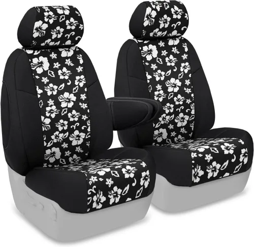 Miniatura 58 de Coverking Custom Fit Center 50/50 - Funda de asiento de cubo para modelos seleccionados Chevrolet Suburban - Neopreno (negro)