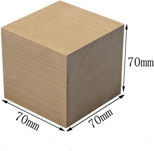 Miniatura 2 de Cubos de madera lisa en blanco natural, 2-3/4 pulgadas, bloques cuadrados de madera para manualidades sin terminar para bloques de fotos y tallar