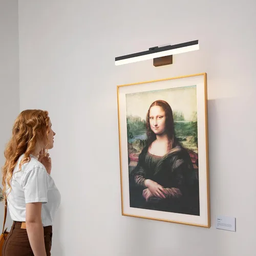 Miniatura 6 de ZAGO Lámpara de tocador de baño de 24 pulgadas sobre el espejo, LED moderna y rotacional montada en la pared, ajustable, cableada, con cable