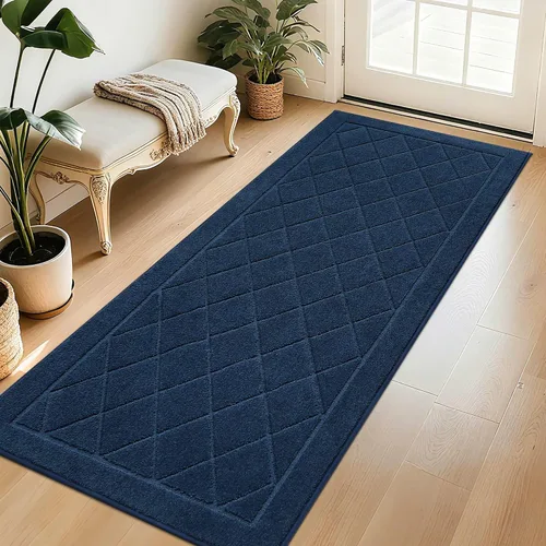 Miniatura 16 de BEQHAUSE Tapete para puerta de 20 x 32 pulgadas, tapete antideslizante para puerta, lavable, tapete para puerta de perro, resistente a las manchas