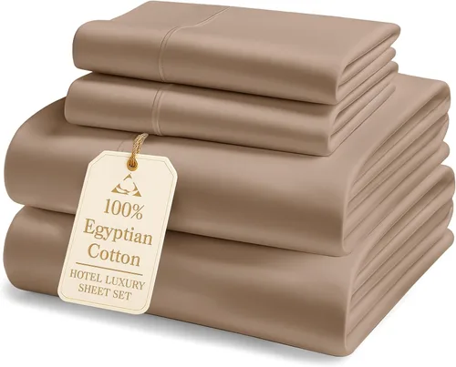Miniatura 35 de Lane Linen Sábanas 100% de algodón egipcio, tamaño King, naturalmente transpirables y duraderas, cómodas para el invierno, ultra suaves, comodidad
