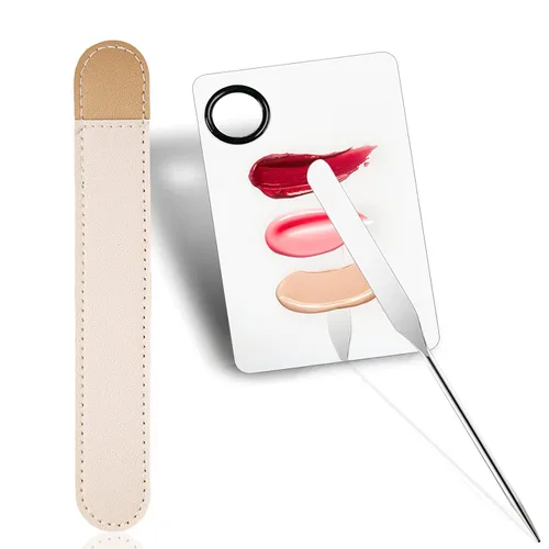 Miniatura 8 de Mejora la paleta de maquillaje de mezcla, paleta de acero inoxidable con herramienta de espátula para mezclar cosméticos y pigmentos, Nail art