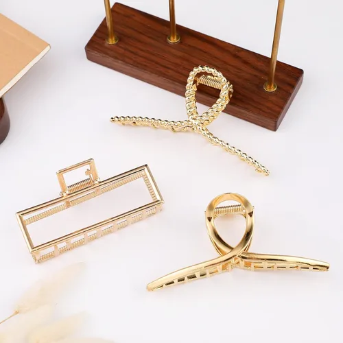 Miniatura 5 de Mehayi 3 pinzas de metal grandes para cabello grueso y pesado, agarre fuerte, agarre grande, antideslizante, pinza de mandíbula para cabello largo