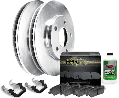 Hart Brakes Kit Frenos y Rotores Delanteros | Pastillas de Freno Delanteras| Rotores y Pastillas de Freno| Pastillas de Freno y Rotores