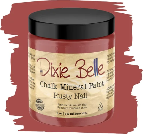 Miniatura 331 de Dixie Belle Paint Company - Pintura con acabado de tiza para muebles, color negro (Caviar), 1 galón, 128 fl oz, pintura mineral color rosa intenso