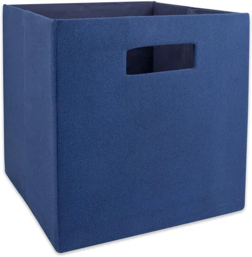 Miniatura 31 de DII Cubo de almacenamiento plegable de poliéster, sólido, ligero y duradero, cuadrado pequeño, 11x11x11 pulgadas, aguamarina