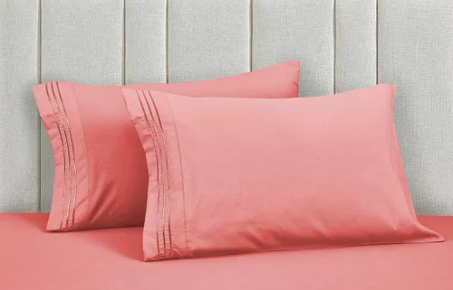 Miniatura 72 de Mocassi Juego de sábanas de lujo de 4 piezas, calidad prémium de hotel de 1800 hilos, ajuste fácil, sábanas y fundas de almohada resistentes a