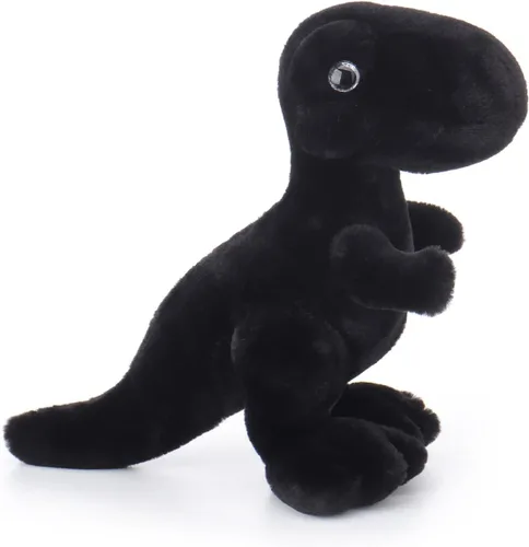 Miniatura 2 de Apricot Lamb Animales de peluche de dinosaurio negro para niños, juguetes de peluche suaves y lindos para bebés niñas y niños, 10 pulgadas
