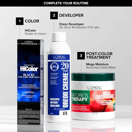 Miniatura 5 de L'Oréal Technique HiColor Reds Permanent Hair Color - Lifts Dark Hair in One Step, No Brassiness, Rich, Smooth Creme Formula, Intense, Long-Lasting