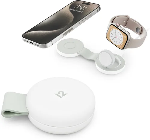 Miniatura 11 de Butterfly - Cargador inalámbrico plegable compacto 2 en 1 con adaptador de viaje, carga MagSafe Duo de 15 W para iPhone, AirPods y Apple Watch