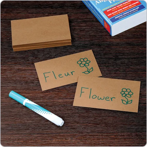 Miniatura 7 de Oxford Tarjetas de índice Kraft, paquete de 100, tarjetas de índice de 3 x 5 pulgadas, papel grueso de alta calidad para regalos, manualidades