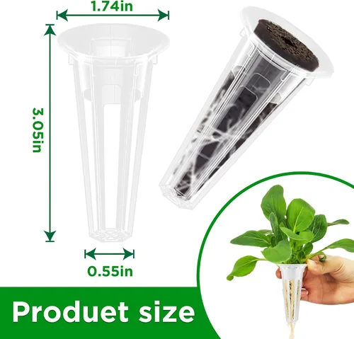 Miniatura 5 de 50 paquetes de cestas de cultivo para sistema de cultivo hidropónico, cestas de semillas compatibles con aero Garden Grow Sponge Starter pods