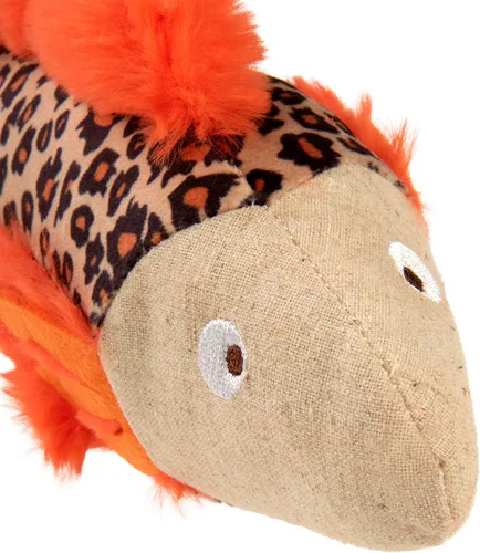 Miniatura 6 de SmartyKat Instincts HappyNip Fin Frenzy Fish Kicker Crinkle Juguete de Peluche para Gatos, Contiene Hierba Gatera y Silvervine - Naranja/Beige