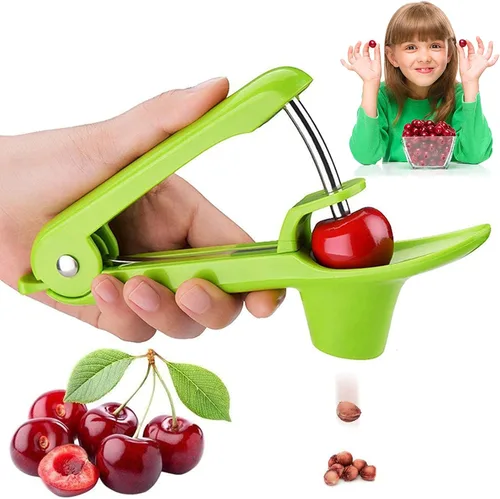 Miniatura 12 de Picadora de cerezas, herramienta para deshuesar de oliva, removedor de herramientas para deshuesar cereza, removedor de núcleo de pozo de frutas