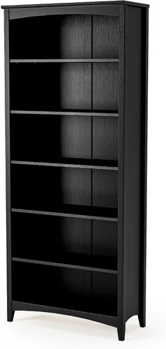 Miniatura 20 de Camaflexi Estantería estilo Shaker de 4 estantes, madera maciza, 48 pulgadas de alto, estantería ajustable, parte trasera cerrada, estantería