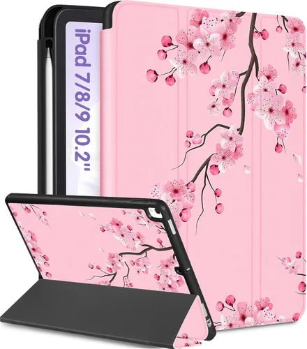 Miniatura 14 de Uppuppy para iPad 9ª/8ª/7ª Generación Funda de 10.2 Pulgadas para Niñas Lindas Mujeres Folio Smart Cover con Soporte para Lápices Diseño de Labios