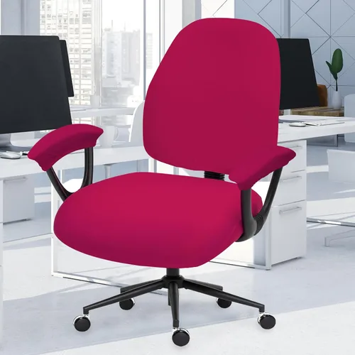 Miniatura 23 de Fundas elásticas para asiento de silla de oficina de escritorio - Funda universal de spandex para silla de computadora - Fundas removibles lavables