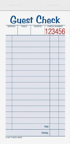 Miniatura 2 de TOPS Libros de cheques de invitados, 2 partes, sin carbono, blanco/canario, 3-11/32 pulgadas x 6-3/8 pulgadas, 50 juegos/bloc, 10 blocs por paquete