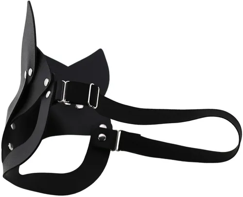 Miniatura 5 de Delicate Dew Conjunto de máscara y collar para mujer de Halloween, disfraz de gato sexy, accesorios punk para fiesta de disfraces