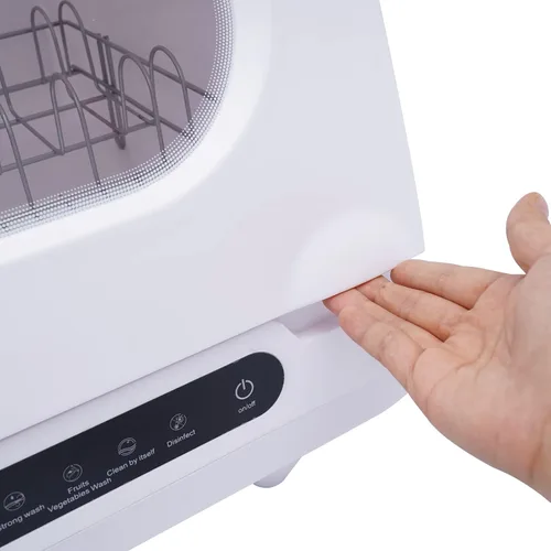 Miniatura 5 de Lavavajillas portátil para encimera, mini lavavajillas de 1.2 KW con 5 programas de lavado y cesta, rociador doble de 360°, capacidad para 2-6