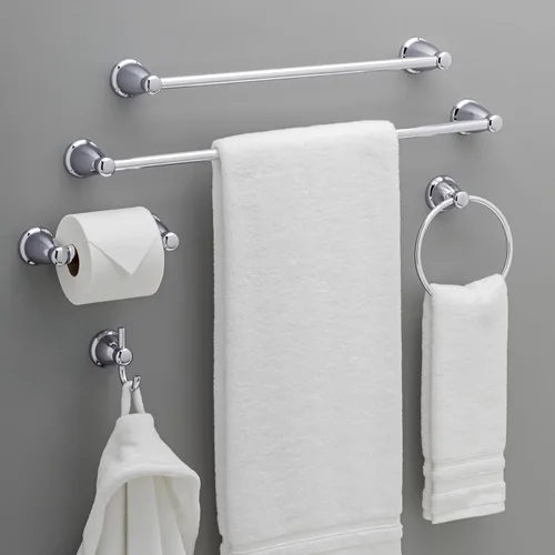 Miniatura 2 de Franklin Brass Kinla Juego de accesorios para toallas, cromado pulido, accesorios de baño, KIN5PC-PC Cromo pulido