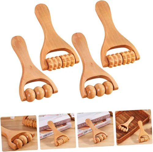 Miniatura 7 de 1 Unidades Rodillo Facial Cuerpo Er Auto Pierna Brazo Alivio de la Mano Pie Ers Masaje Masaje de Tejidos Masaje Mujeres Cuello Cara DIY Madera