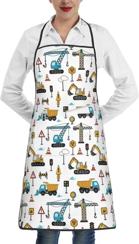 Miniatura 33 de Delantal de cocina para hombres y mujeres, ajustable con bolsillos, delantal de chef