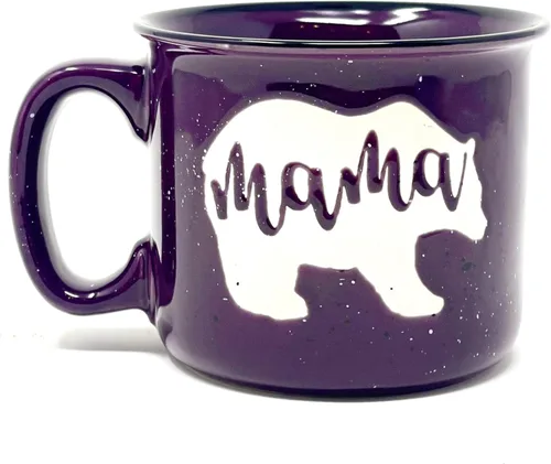 Miniatura 13 de Taza de café de cerámica Mama Bear para mamá, esposa, mujeres – Taza de cerámica coral única – Regalos divertidos para ella en el Día de la Madre