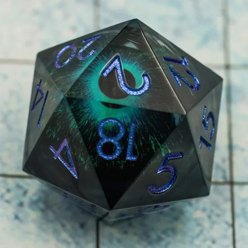 Miniatura 11 de Dados de mazmorras y dragones D20,3.346 in Dragon Eye D20,Dados de núcleo líquido para TTRPG
