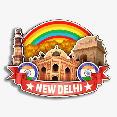 Miniatura 11 de Jaipur India - Imán de nevera de madera 3D de madera hecha a mano para viajes, recuerdos de la ciudad, imán para nevera, decoración del hogar