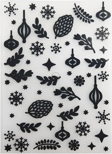 Miniatura 9 de DzIxY Carpetas de plástico en relieve de Feliz Navidad para suministros de fabricación de tarjetas, plantillas de papel 3D para álbumes de recortes