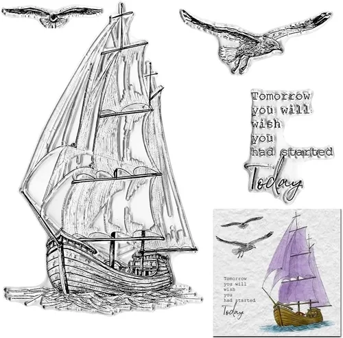Miniatura 8 de Sellos transparentes de sirena para hacer tarjetas y decoraciones de álbumes de fotos, palabras femeninas, sellos de goma transparente para álbumes