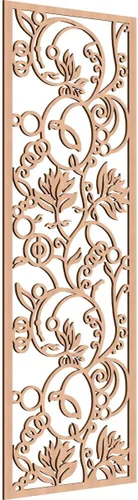 Miniatura 147 de 9 3/8"W x 24 3/8"H x 1/4"T Caspio Decorativos Paneles De Pared De Madera De Calado, Roble Rojo rojo (Red Oak)