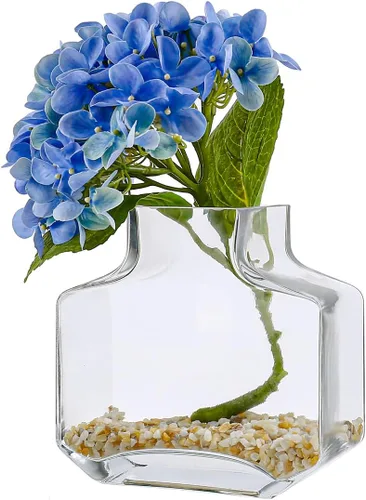 Miniatura 12 de Heavy Glass Flower Vase Thickened Modern Crystal Sparkle Vases Table Centerpiece for Wedding Party Home Décor Housewarming Bedroom Living Room and