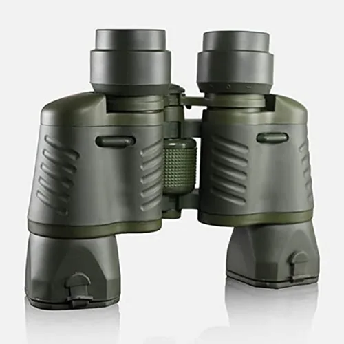 Miniatura 4 de CHUPOP Prismáticos de 50 x 50 con poca luz de visión nocturna HD de alta potencia para adultos, prismáticos verdes del ejército, prisma BAK-4, lente