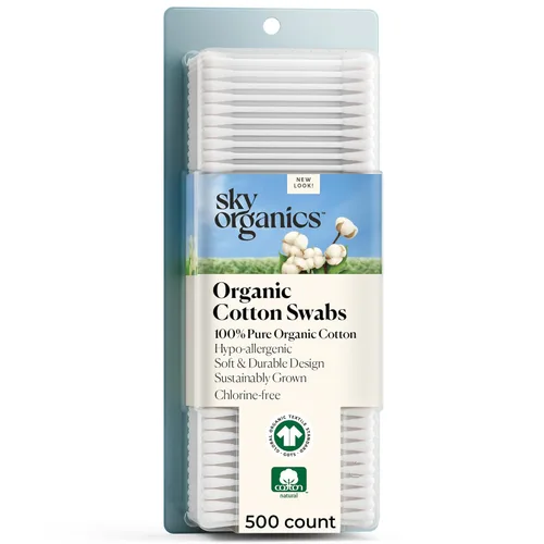 Miniatura 12 de Sky Organics - Hisopos de algodón orgánico para bebés, 60 unidades - Consejos ultra suaves seguros para bebés - Fuerte y duradero - Hipoalergénico