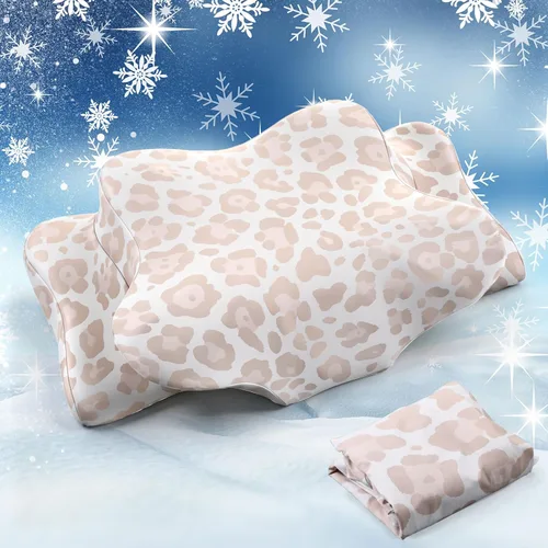 Miniatura 8 de Hahafelt Funda de almohada refrescante para el cuello cervical (solo funda de almohada) Funda de almohada ergonómica con cremallera, funda