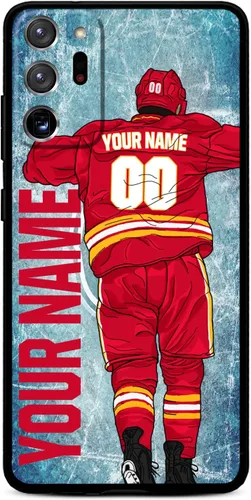 Miniatura 30 de Funda personalizada de bricolaje con nombre y número de hockey sobre hielo para Samsung Galaxy Note 20/20 Ultra 10 Pro Note 9 8, silicona líquida
