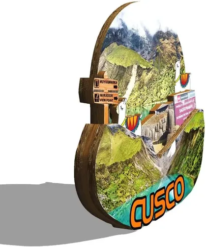 Miniatura 2 de Imán de madera para nevera de Cusco Perú Monumentos 3D Viajes Coleccionables Recuerdos Decoración Hecho a Mano 2