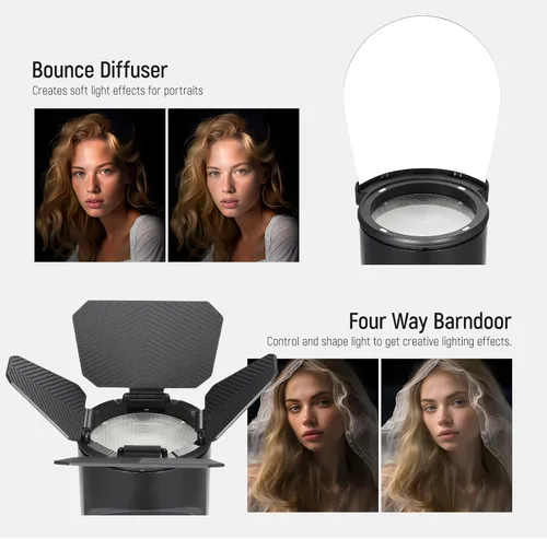 Miniatura 5 de NEEWER CRM2 Kit de accesorios magnéticos para flash de cabeza redonda, juego de difusor modificador de luz Speedlite compatible con Godox V1 y V100